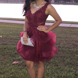 Red homecoming dress
